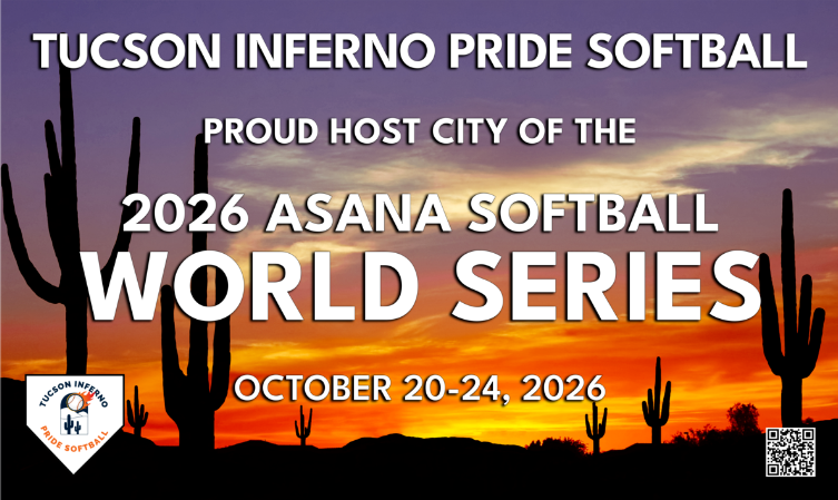 Tucson Inferno Pride Softball host city of the 2026 ASANA Softball World Series
